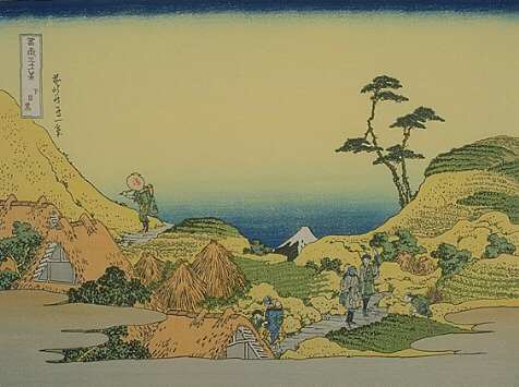 24 вида горы Фудзи кисти Хокусая (илл) - _14Meguro.jpg